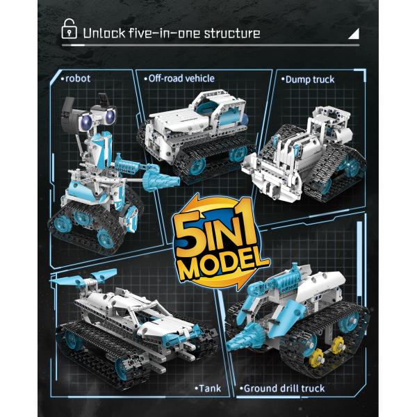 Induction Remote Control Robot Toy Building Kit for Boys 8-14 Years Old DIY Engineering