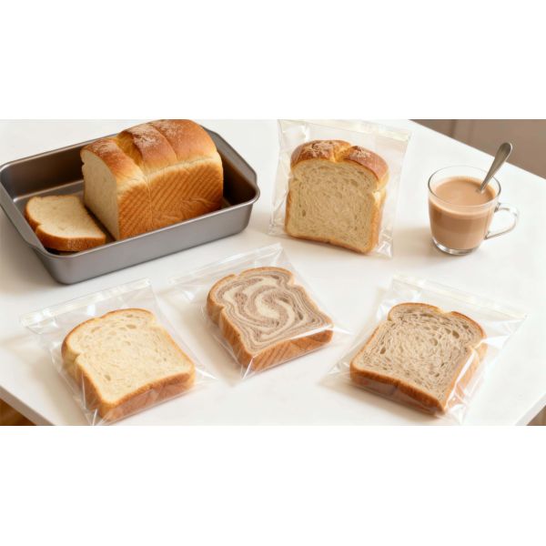 Custom  Transparent Bread Bag With Tin Tie For Food Packaging