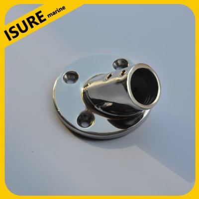 Stainless Steel Round Base Boat Hand Rail 30 Degree Fitting  Tube