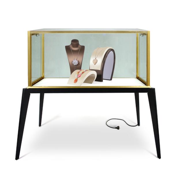 Luxury Transparent Jewelry Glass Display Cabinet Shopping Mall With Locks