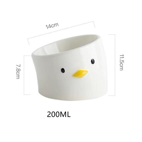 Personalized Ceramic Pet Bowl Chicken Shape For Cat Dog Food Water OEM