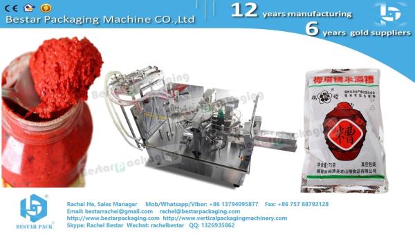 Heavy bar red wine premade pouch doypack machine with customized screw pump