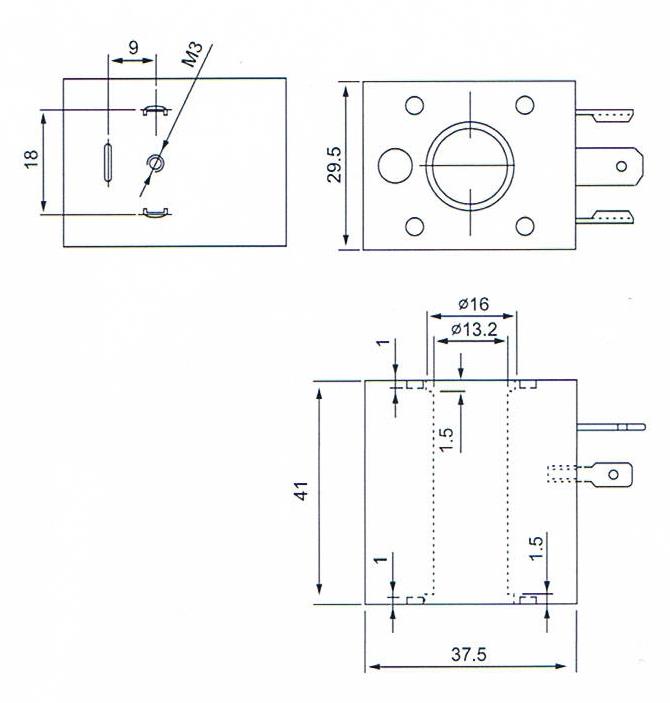 Катушка клапана соленоида регулирования потока диаметра отверстия Best.Nr.0200 13.2mm