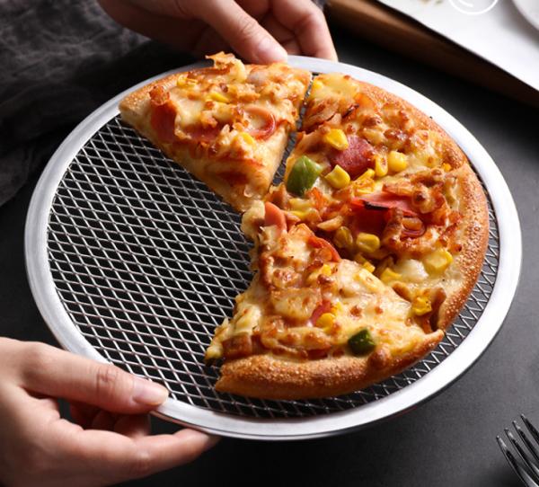 Seamless Round Pizza Screen Tray 6-22 Inch Aluminum Alloy