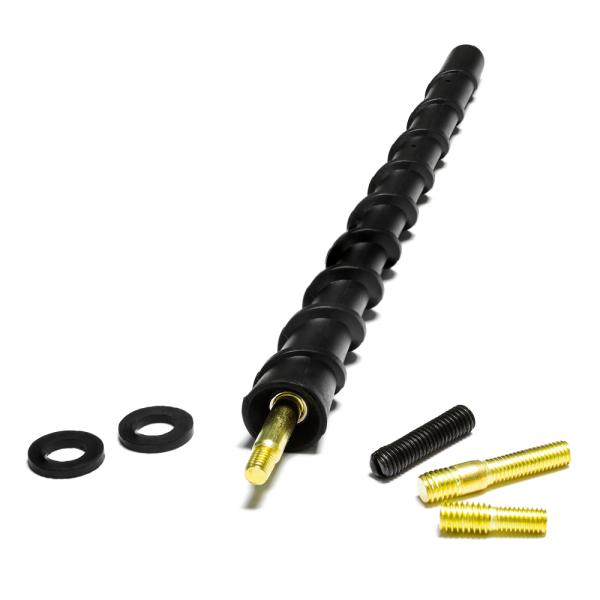 7 дюймовая черная спиральная изогнутая радиоантенна AM/FM универсальная для грузовых автомобилей автомобилей внедорожников 5dbi Gain