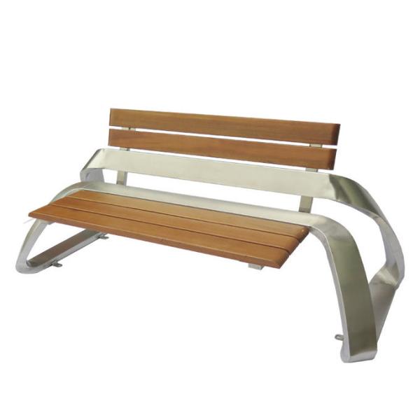 Sunproof 140cm Stainless Steel And Wood Garden Bench
