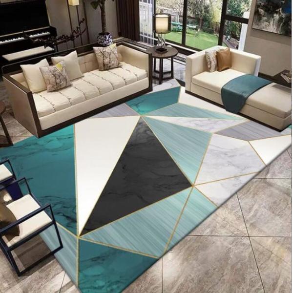 Rectangle Polyester Fiber Living Room Floor Carpets Household Absorption Bedroom Sofa