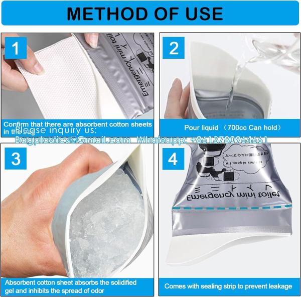 Disposable Urine Bags, Pack Travel Pee Bags, Unisex Urinal Bag Vomit Bags Travel Traffic Jam Emergency Portable