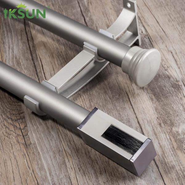 Unique Design Fashion Curtain Rod Recessed Sliding Smooth Shower Curtain Rod Set