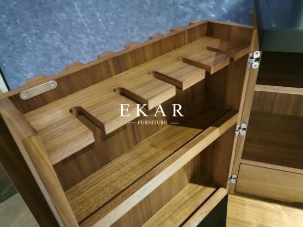 Metal Legs MDF 2 Doors Fancy Designer Modern Sideboard Cabinet