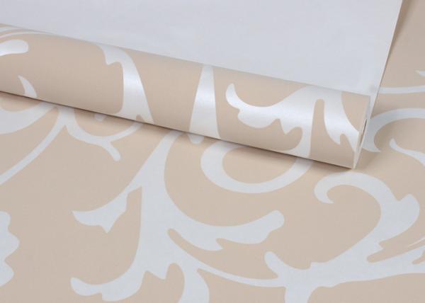 0.7*8.4m Brown Non - woven Retro Vintage Wallpaper Flower Pattern