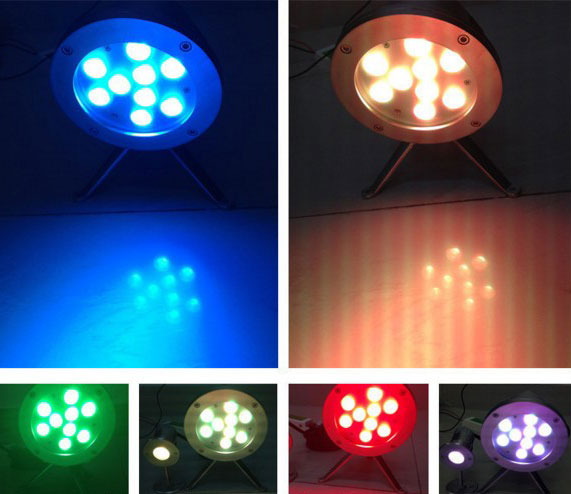 27W Stainless Steel Underwater LED Lights Spotlight IP68 Waterproof