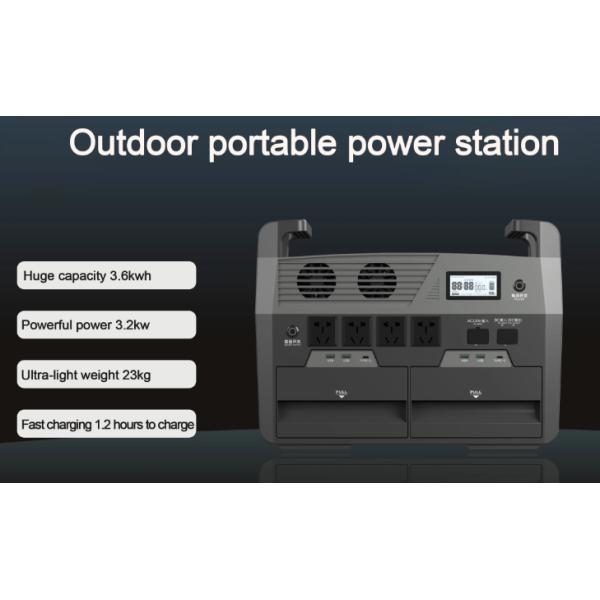 3600Wh Solid-State Lithium-Ion Batteries Solar System Portable Power Supply Outdoor Portable Power Generator Station