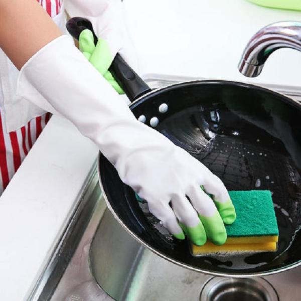 Перчатки латекса сгустили оборудование перчаток страхования труда производственных рабочих сухожилия говядины резиновые перчатки очищая домочадец dishwash