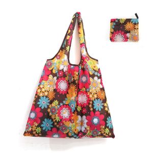 Custom Printed Tote Bags - Foldable Recycled Polyester, Full Color Shopping & Promotion Bags