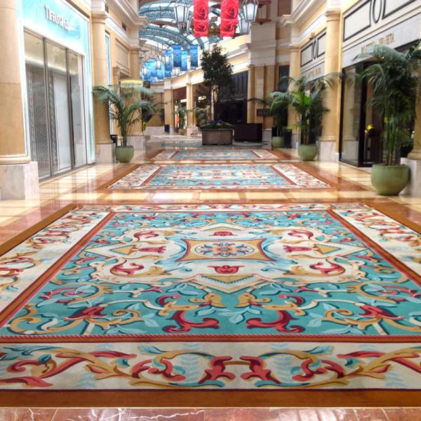 Custom Church Wall to Wall Axminster Carpet Roll for Muslim Hotel Room Backing PP Back