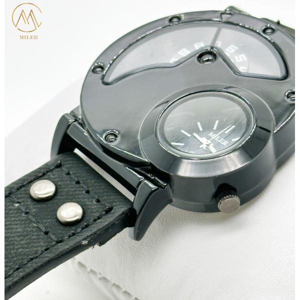 Montres à quartz créatives avec courroie en cuir denim durable pour adolescents