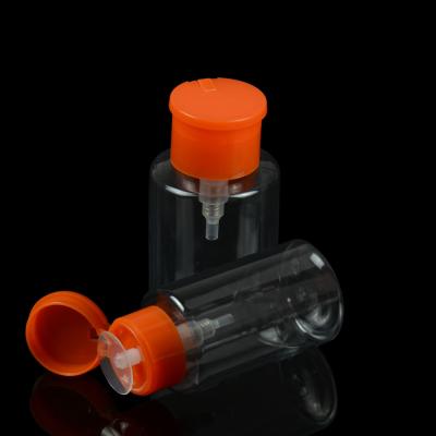 3.3oz 100ml PET Cosmetic Bottle Nail Polish Remover Bottle With Polish Remover Pump