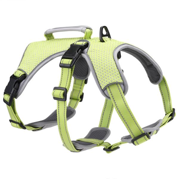 Factory Selling Comfortable Dog Harness With Reflective Strips Durable Polyester Leash Set For Pet Dog