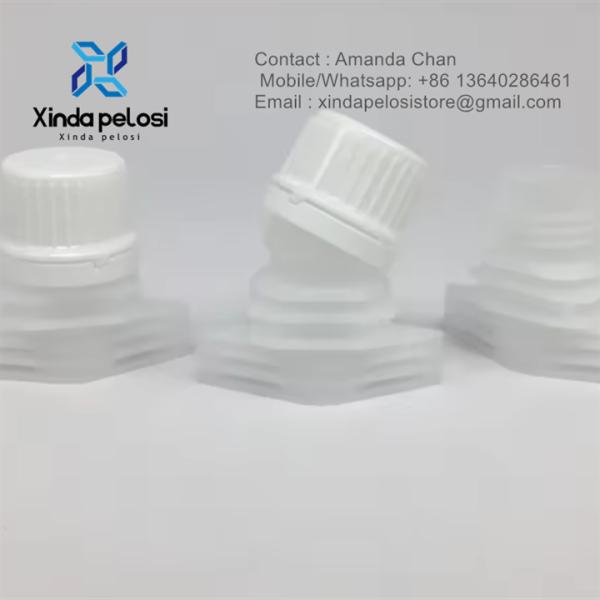 Flexible Packing Spout Cap Plastic Spout With Screw Cap Stand Up Pouch Spout And Cap