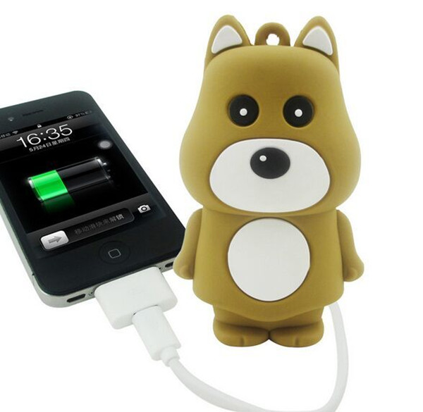 Миниая милая перезаряжаемые форма медведя Powerbank стильная для мобильного телефона