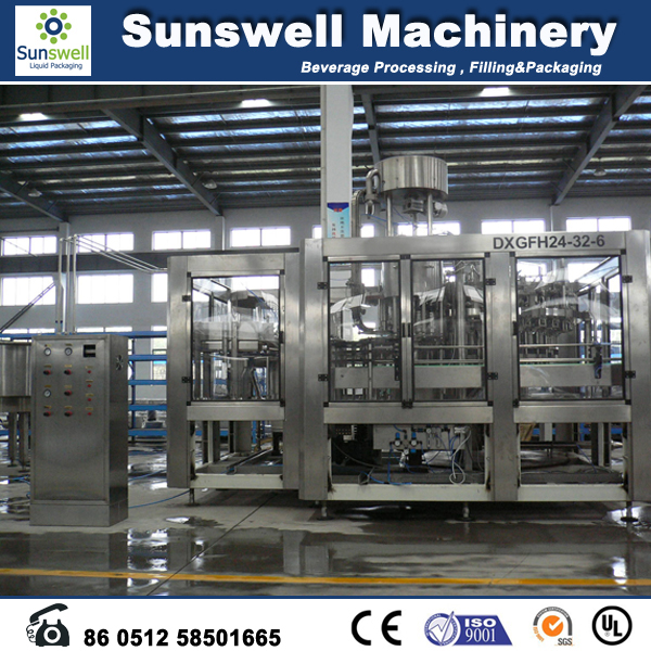 24-32-6 machine de remplissage carbonatée durable de boissons non alcoolisées de bouteille de verre à bouteilles d'ANIMAL FAMILIER