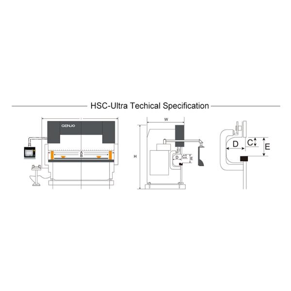 220V 380V 415V 440V Гидравлическая серво CNC прессовая тормозная машина Genius HSC Ultra