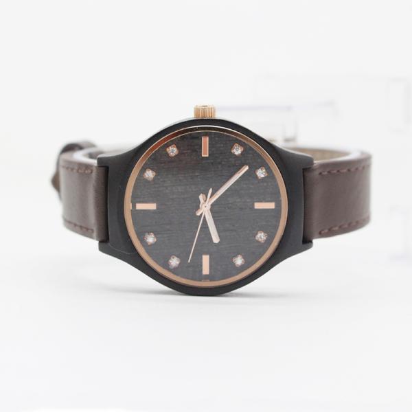 Modern Pink Minimalist Leather Watch For Women 3-10 ATM Water Resistant