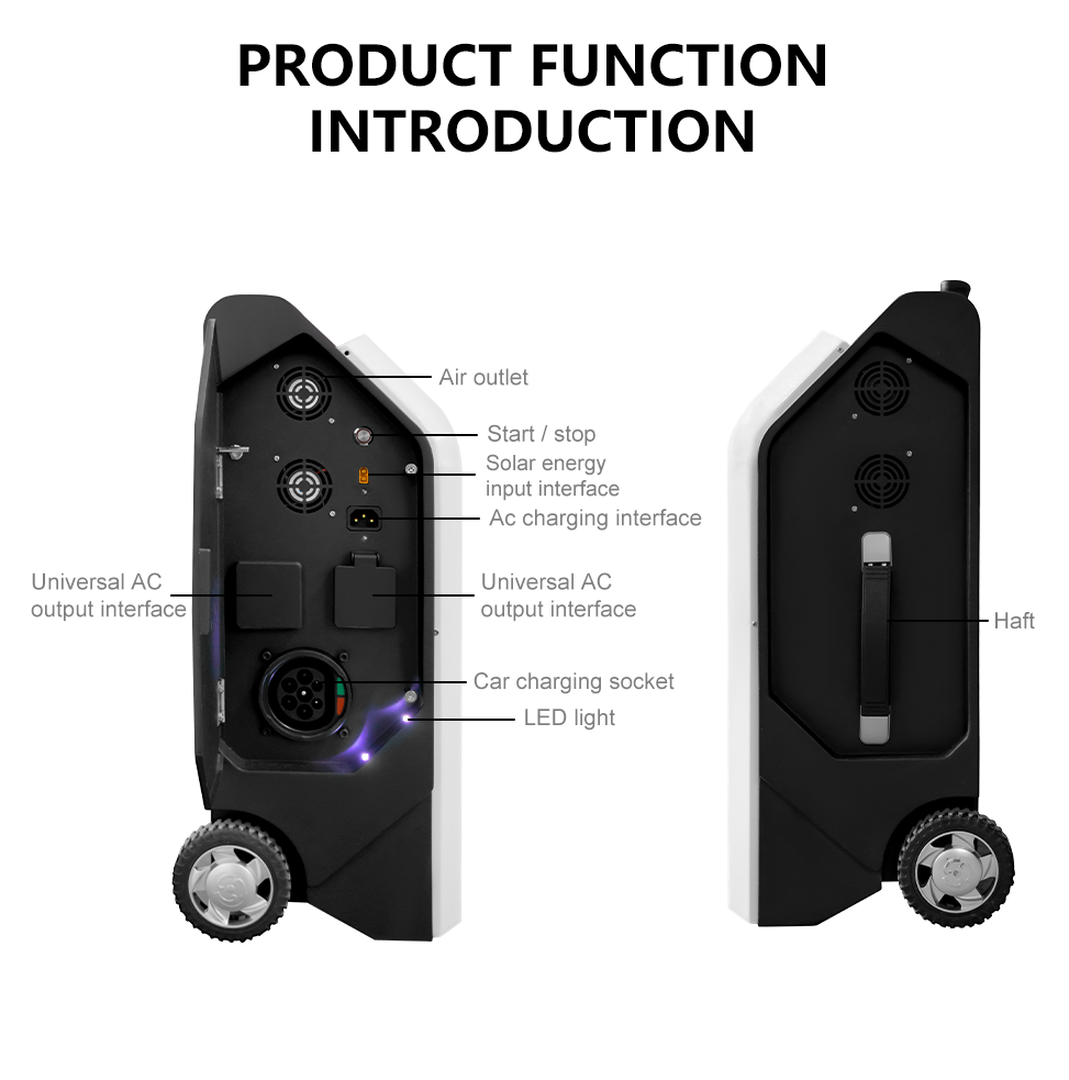 5kWh Trolley Mobile Energy Storage Power Bank Max 92% Inverter Efficiency 39kg Net Weight 48‑57.6V Operating Voltage Solar Compatible Off Grid for EV Charging Commercial Outdoor Deployment