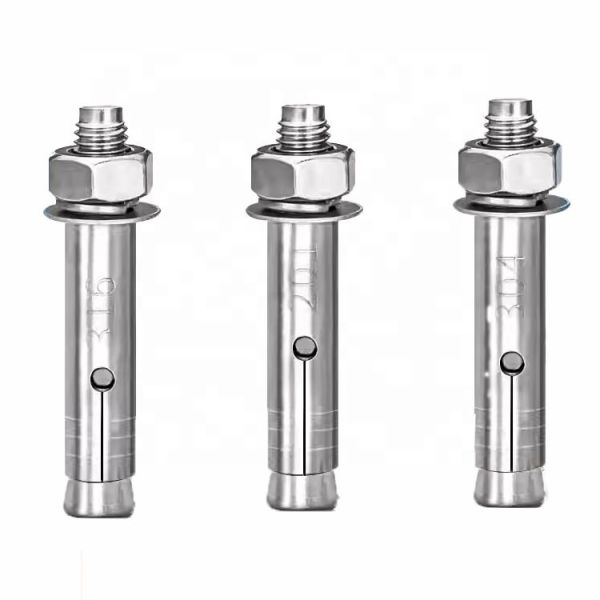 304 316 316L Stainless Steel Anchor Bolts Polished Finish Hex Head Customized Size