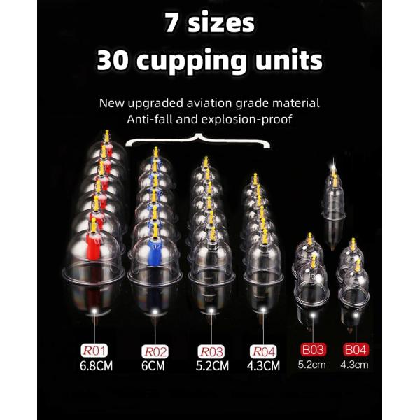 Body Massager Vacuum Cupping Device for Traditional Chinese Medicine Meridian Treatment and Negative Pressure Relax Tool