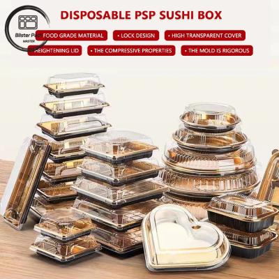 Disposable Round Take Away Sushi Box Container For Fresh Dining Experience