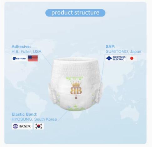 Wholesale premium quality diaper natural disposable baby diaper pant diaper