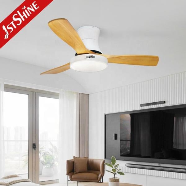 Ventilador de teto de perfil baixo com controle remoto de lâminas de madeira de 48 e tipo de interruptor de 5 velocidades