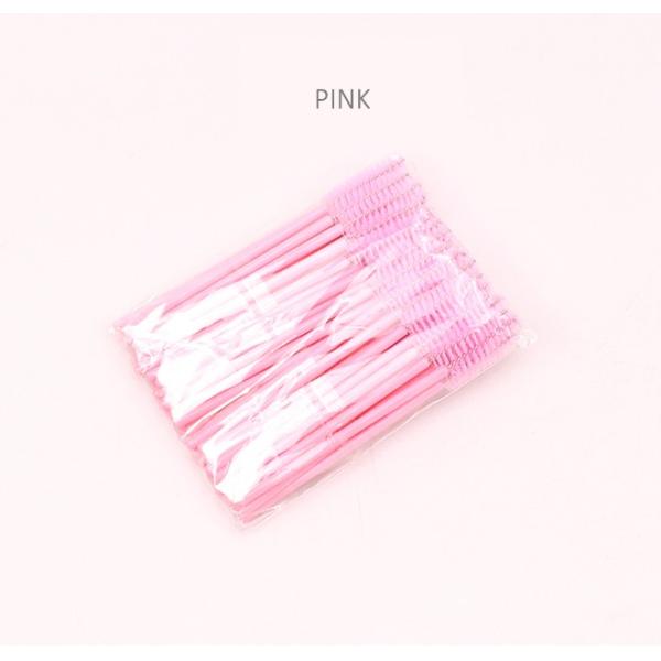 50 Pcs Plastic Disposable 10cm Eyelash Extension Cleaning Brush