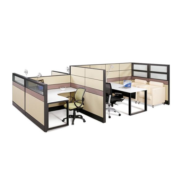 China Cheap Workstation Office Furniture Aluminum Frame High Partitions Modular Office Table