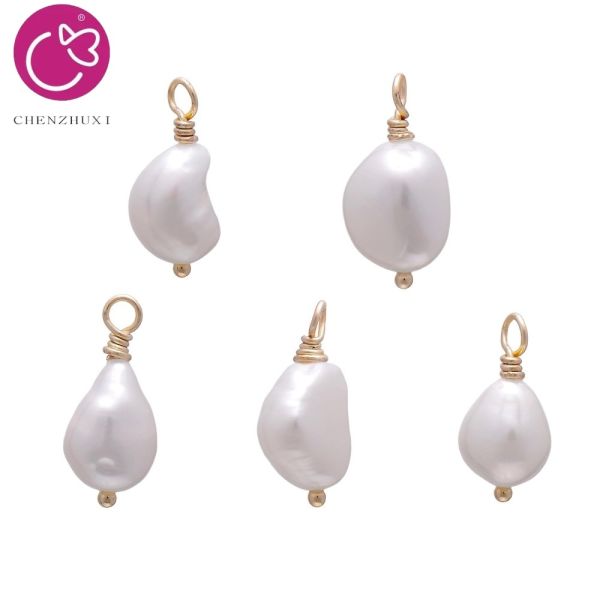 Irregular Baroque Style Pearl Pendant Charms for Jewelry Making Necklace Bracelet Earrings