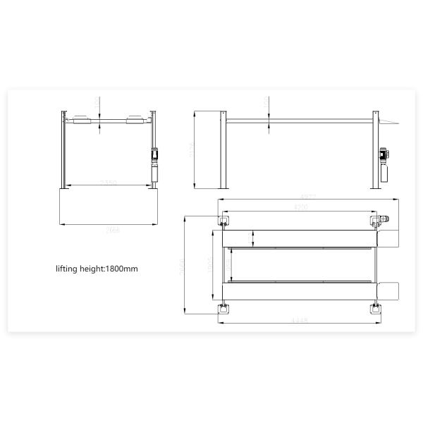 AA4C 4 post 2 voitures ascenseur de stationnement ascenseur de stockage automobile 4 colonnes ascenseur automobile 2.7T 3.6T