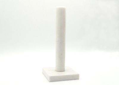 White Stone Paper Towel Holder , Marble Paper Towel Stand Square Base