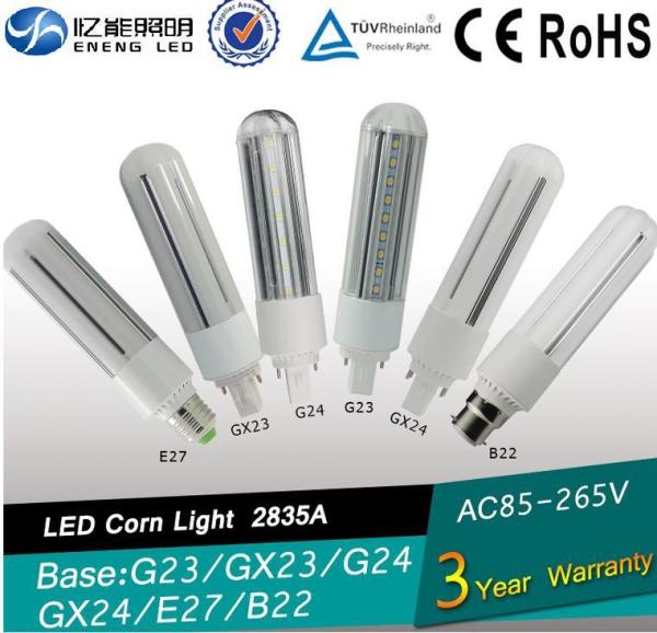 Top quality 360degree G24D lel bulb G24Q 12W 10W 8W 6Wled pl light with smd 2835 led ac85-265V