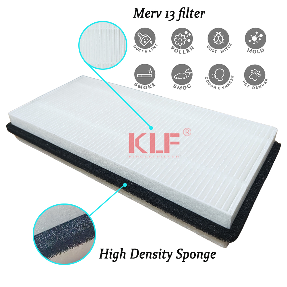 Dust Removal Energy Recovery Ventilator Air Filter with PET+PP Material F7 or 85% on ePM1 Efficiency and 220 x 96 x 26mm Size