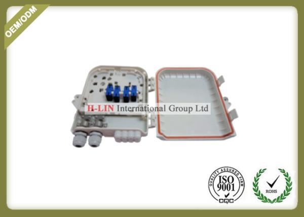 Mini Waterproof Fiber Optic Termination Box Patch Panel 8 Port Wall Mount / Pole Mount