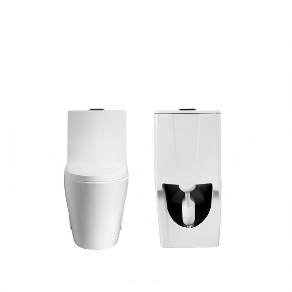 Slowly Seat Cover Dual-Flush Washdown One Piece White Ceramic Toilet with High Durability