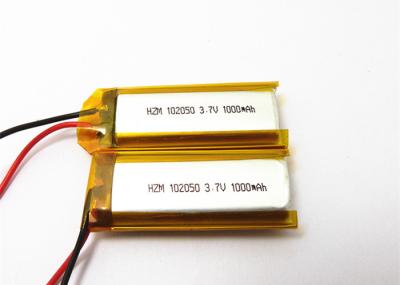 1000mah 3.7 V Rechargeable Lithium Polymer Battery For Electric Car 102050