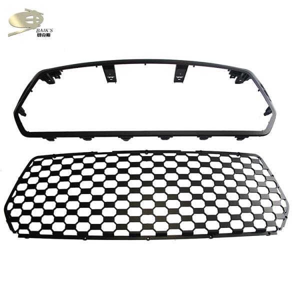 Front Grille 2015-2018 Abs Smoke For Toyota Hilux Revo Rocco 2020 With Led Logo