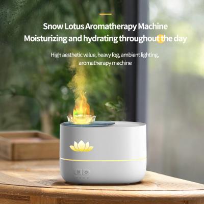 Humidificateur de flamme blanc noir 350 ml avec faible niveau sonore inférieur à 35 dB