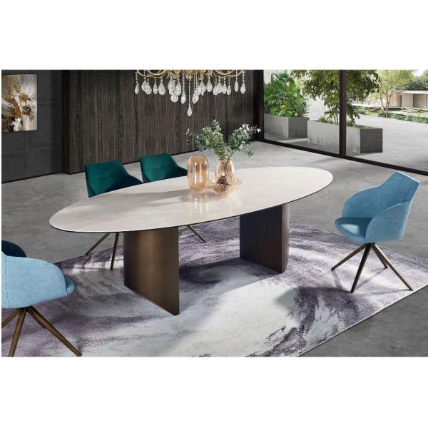 Hot Selling Dining Table 12mm Ceramic Marble Table Top Cheaper Modern Home Furniture Extendable Dining Table Sets