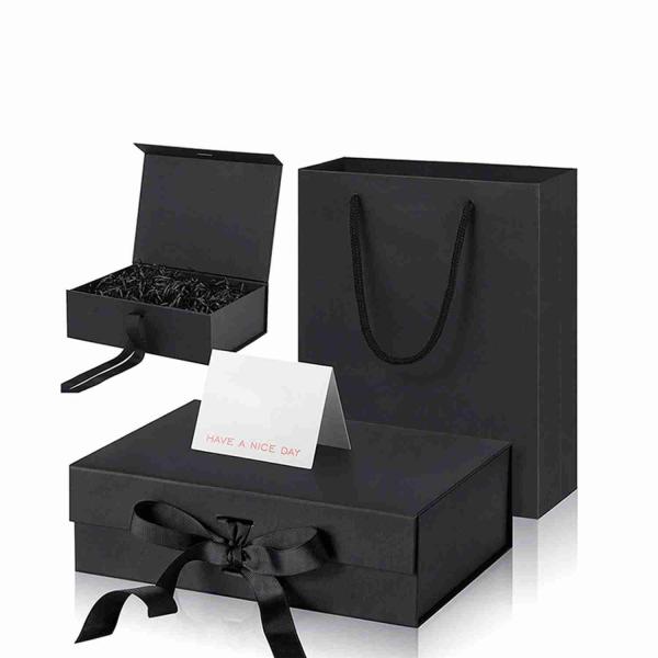 FSC BSCI Personalized Hot Stamping Printed Paper Gift Bags And Box Set With Logo