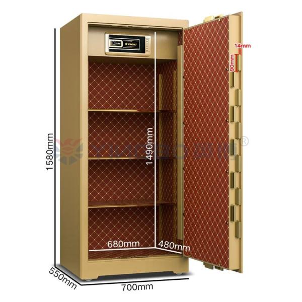 H1580mm 指紋セーフ ボックス 特許付き 双列ボルトと亜鉛合金ハンドル