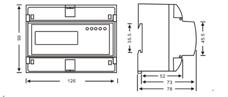 380V 5A Smart WiFi Energy Meter Four-Wire Din Rail Kwh Meter with App Control for Three-Phase Home or Office Use